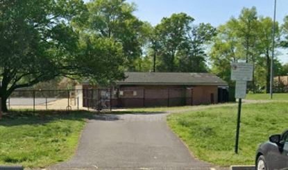 Aerial map of Martin Luther King, Jr. Park showing the employee-only pool house