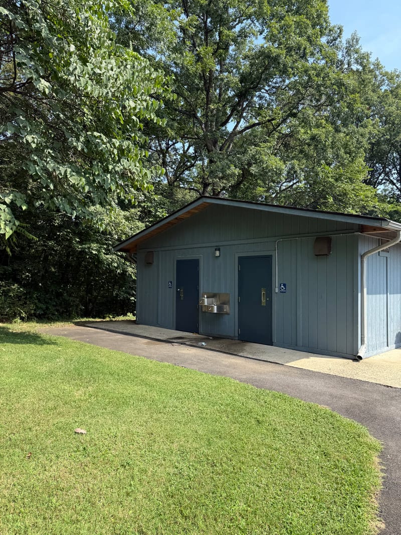 An accessible bathroom at the main picnic structure at Tuscarora Park