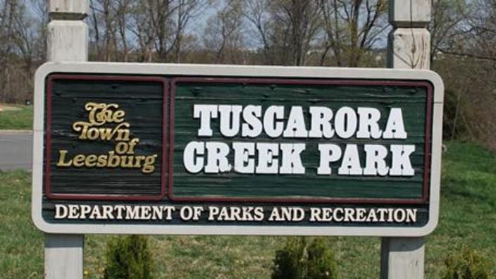 A creek running through Tuscarora Park