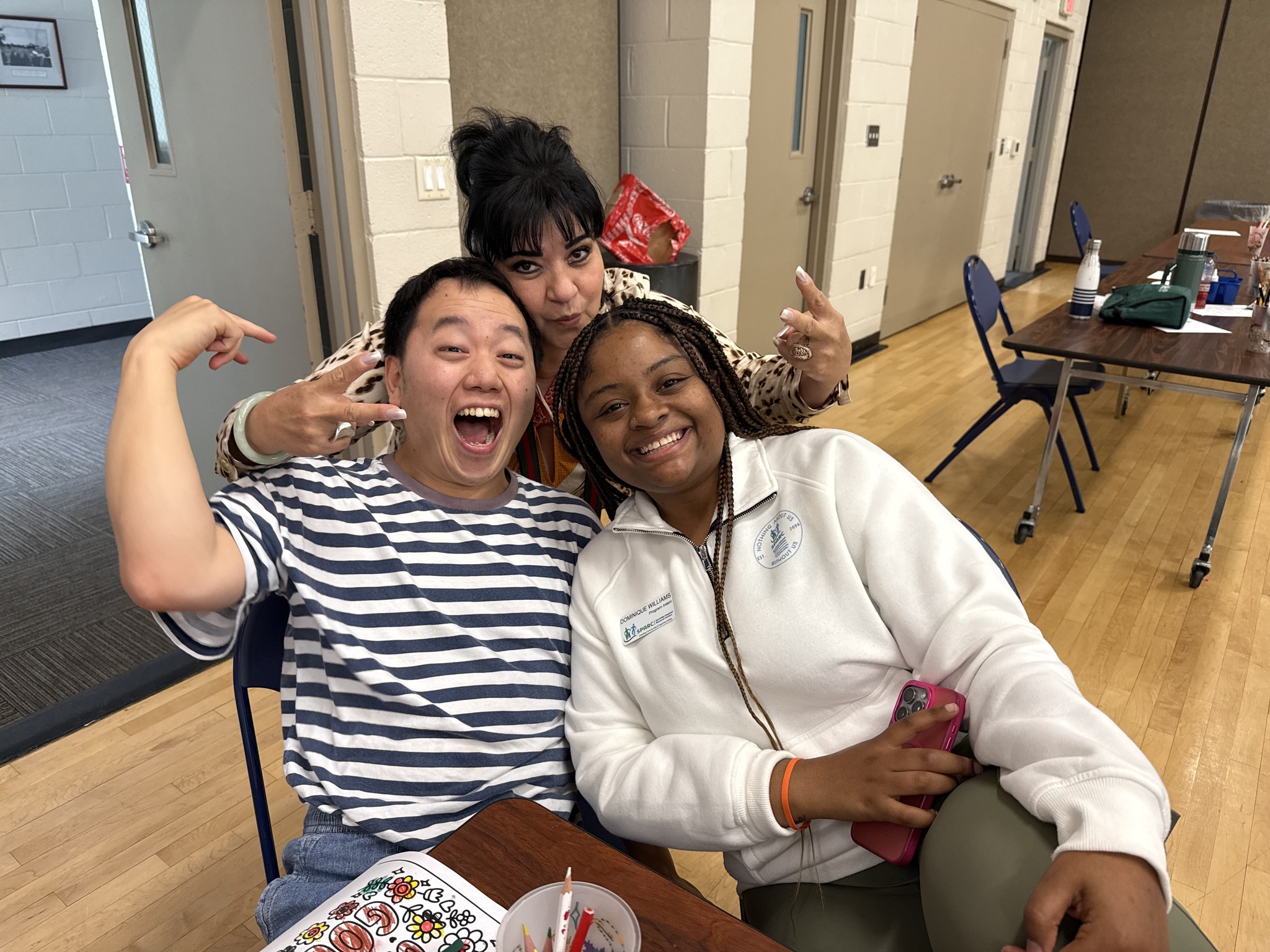 A SPARC participant smiling during daily programming